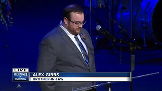 Matthew Rittner's brother in-law, Alex Gibbs, gives heartfelt speech