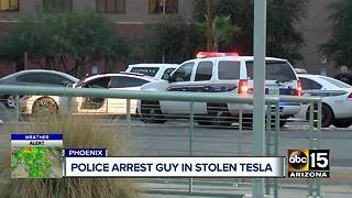 Police arrest a man who stole a Tesla in Phoenix