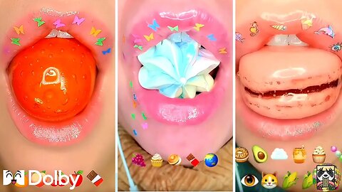 6 Minutes ASMR Eating Emoji Food Challenge Mashup Mukbang 먹방 - 2023 - 3