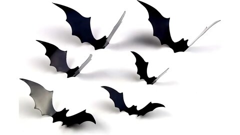 72 PCS Halloween 3D Bats Decoration, DIY Scary Wall Bats Wall Decal Wall Stickers 4 Different Sizes