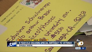 San Diego boy delivers special gift to 100-year-old WWII veteran