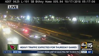 Heavy traffic expected for Thursday night football games