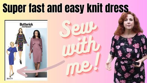 Sewing Butterick 6479 Fast and Easy Knit dress