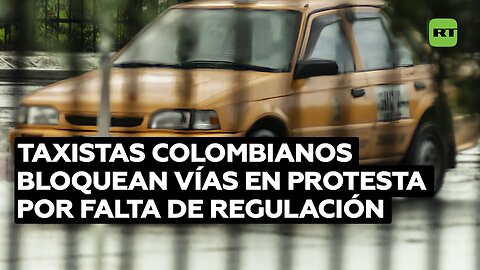 Protesta de taxistas en Colombia
