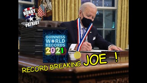 JOE BIDEN BREAKS EXECUTIVE ORDER RECORD