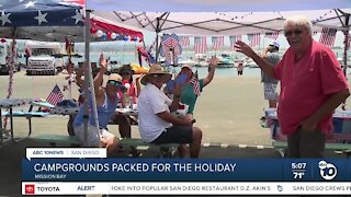 San Diego campgrounds packed for holiday weekend