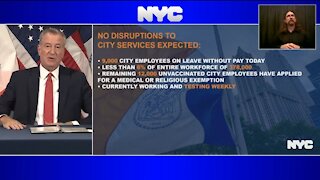 NYC Mayor: 9000 City Employees Without Pay For Not Complying With Vaccine Mandate