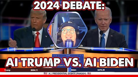 HILARIOUS! Ai 2024 Presidential Debate on Twitch. Ai Trump vs. Ai Biden