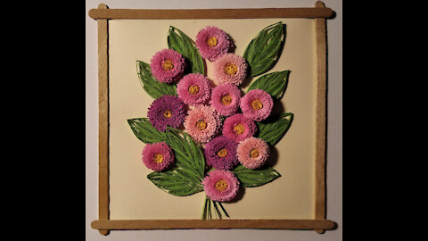 How to make paper daisies for a flower card