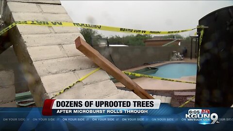 Microburst tears through Tucson