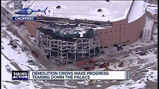 Demolition begins on outside of The Palace of Auburn Hills
