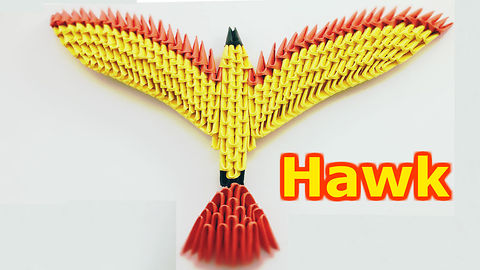 3D origami hawk tutorial - How To Make an Origami hawk