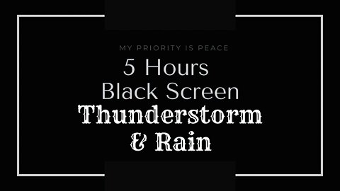 5+ Hours of Thunderstorm & Rain For Deep Sleeping | BLACK SCREEN | NO ADS | Relaxing Sleep | Nature