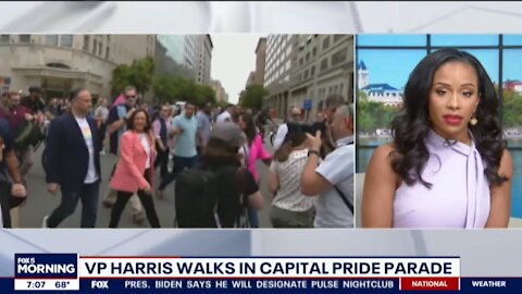 Willie Brown's mistress Kamala Harris walks in LBGQT Pride Parade to promote mental illness