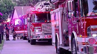 Neighborhood repairs after fire