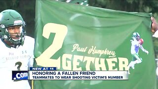 Teammates honor friend during football games