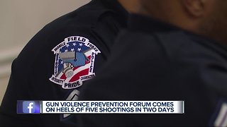 Gun violence prevention forum comes on heels of 5 shootings in 2 days