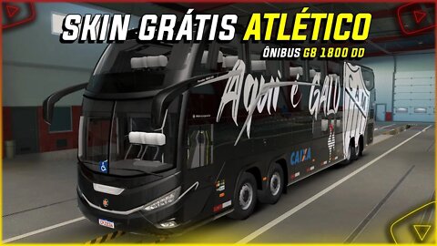 Skin Grátis Atlético Mineiro 2022 para Ônibus G8 1800DD Mod Shop Euro Truck Simulator 2