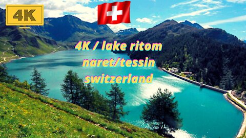 4K lake/ Naret / Tessin /ritom by drone/switzerland 2021