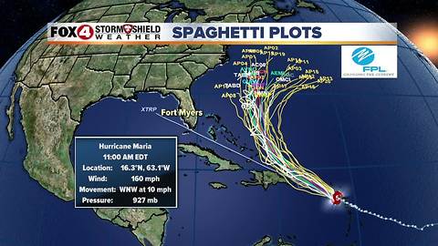 11AM Tuesday update for Hurricane Maria