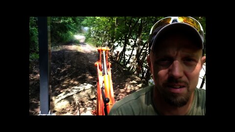 Planting chestnut trees, and pulling big sandstone slabs with the Kubota BX23S.