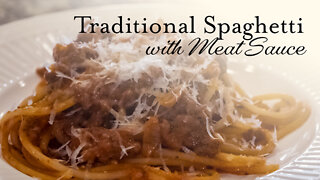 Traditional Spaghetti with Meat Sauce Recipe | Dine with Dad