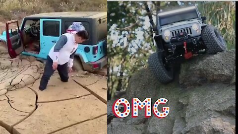 #Luxurygoods Jeep Wrangler Stuck In A Thick Mud /Baby Jeep Wrangler With Some Skills
