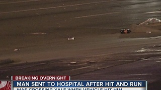 Man in hospital after hit and run near 47th St.