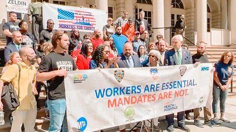 New York Workers for Choice & Common Sense Caucus Press Conference on Vaccine Mandates - City Hall