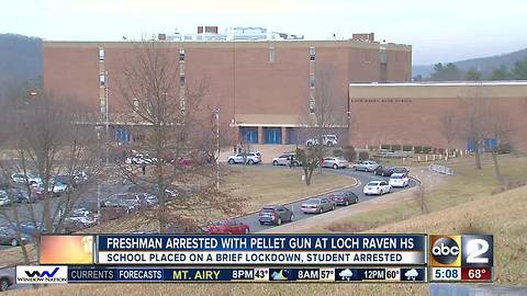 Freshman arrested with pellet gun at loch raven high school