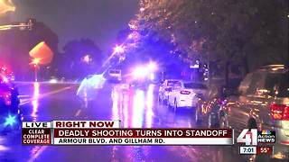 Two shot, one killed, standoff underway