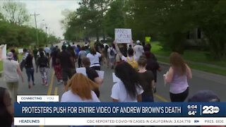 Protestors push for entire video of Andrew Brown's death