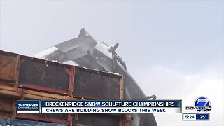 Block building underway for Breckenridge Snow Sculpture Championship