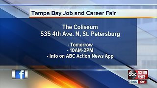 Dozens of companies participating in the Tampa Bay Job and Career Fair in St. Petersburg on Tuesday