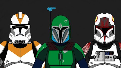 Drawing Clone Trooper and Mandalorian Helmets 3