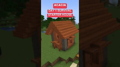 Acacia Day 1 Survival Starter House | Minecraft 1.20
