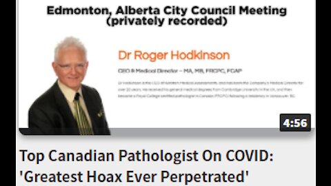 Canadian Pathologist On COVID: 'Greatest Hoax Ever Perpetrated'