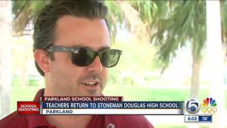 Mixed emotions as teachers return to Marjory Stoneman Douglas High