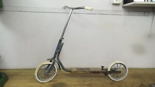 Restoration Of Antique Rusty Scooter