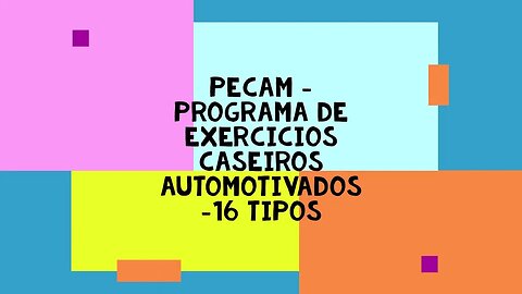 PROGRAMA DE EXERCICIOS CASEIROS AUTO MOTIVADOS - PECAM