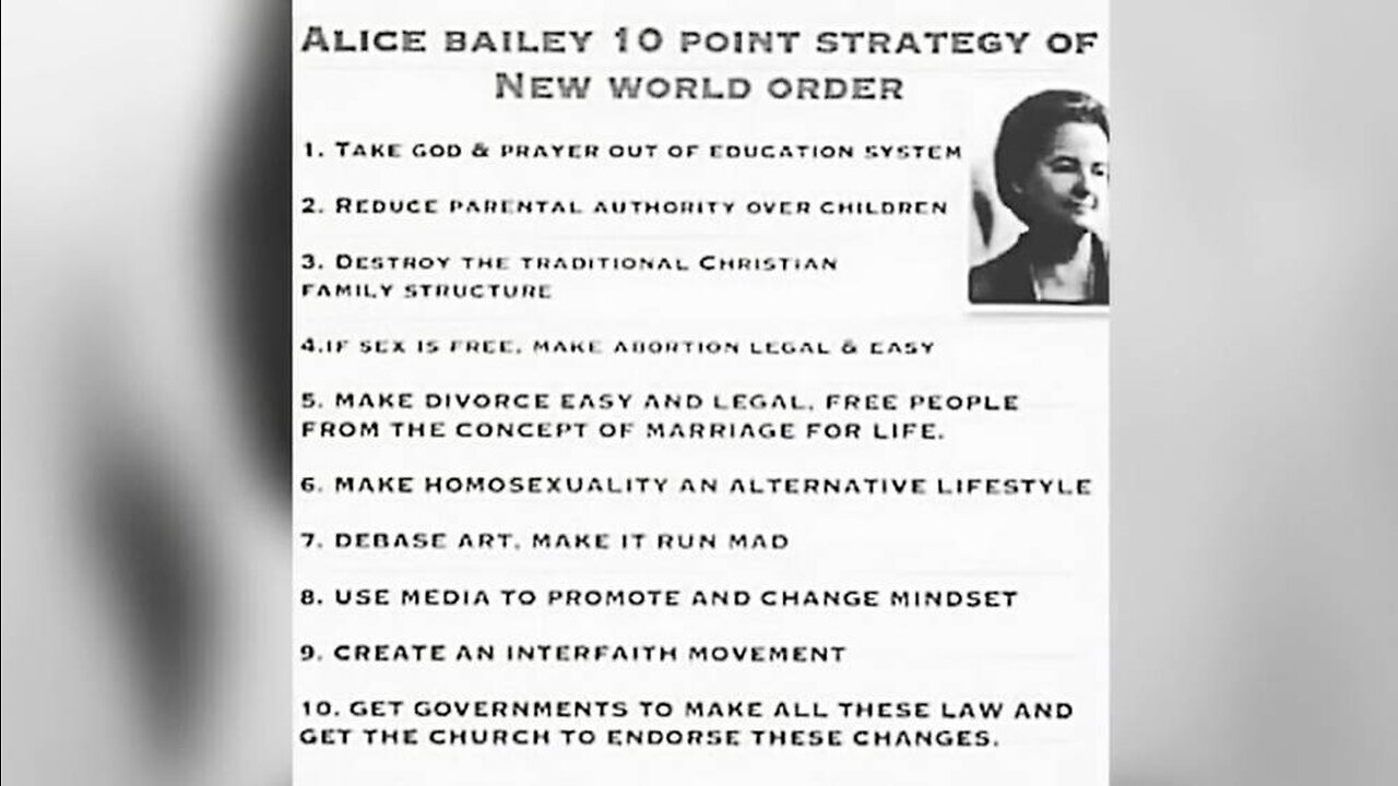 What Was Alice Bailey's 10 Point Strategy of New World Order? What Is ...