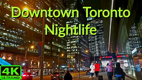 【4K】Downtown Toronto Canada Urban Nightlife Walk