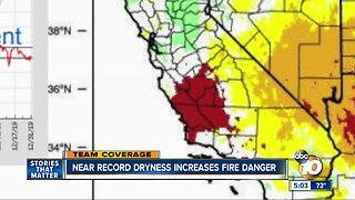 Near record dryness increases fire danger