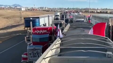 Truckers' Freedom Convoy Blocking US-Canada Border