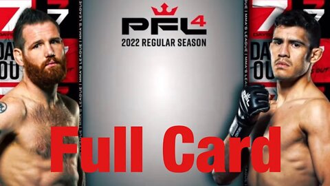 PFL 2022 Week 4 Collard Vs Martinez Full Card Prediction