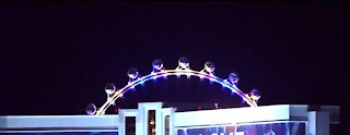 High Roller and Vegas Eiffel Tower change colors for Black History Month