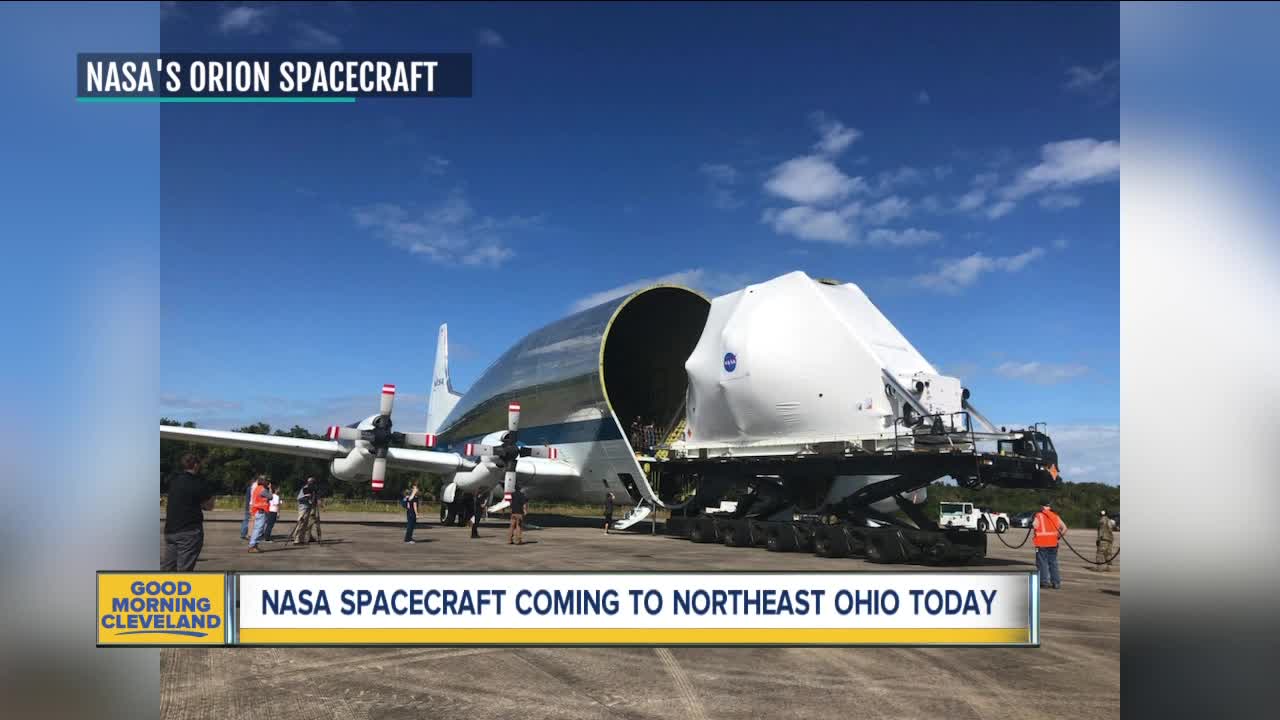 NASA's Orion spacecraft to arrive Sunday and undergo environmental testing in Sandusky