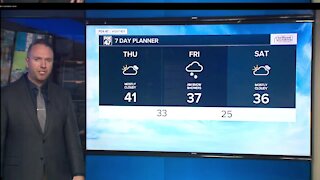 Mostly cloudy with some evening light rain showers possible