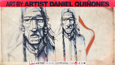 Native American Indian Art | Time-Lapse Drawing art VOL. 7 | by: Artist Daniel Quinones