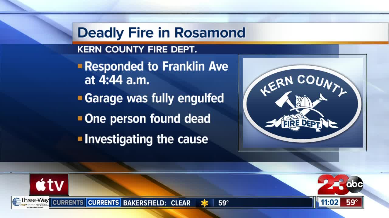 Fatal Fire in Rosamond